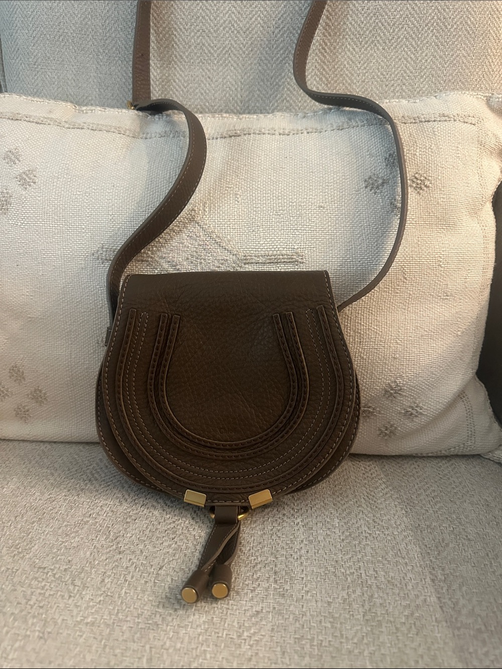 Chloe Brown Marcie Small Leather Crossbody